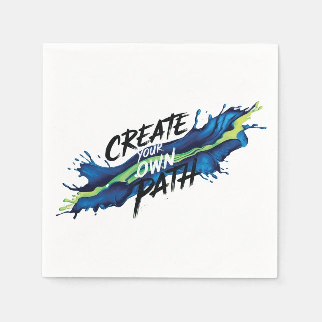 Servilleta De Papel Crear su propio trazado Vibrante Diseño Inspirador (Anverso)