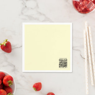 Servilleta De Papel Crear un código QR   Amarillo pálido