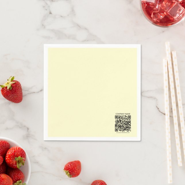 Servilleta De Papel Crear un código QR | Amarillo pálido (In situ)