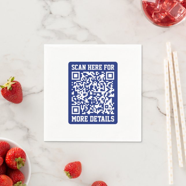Servilleta De Papel Crear un código QR escaneado | Azul marino (editab (In situ)