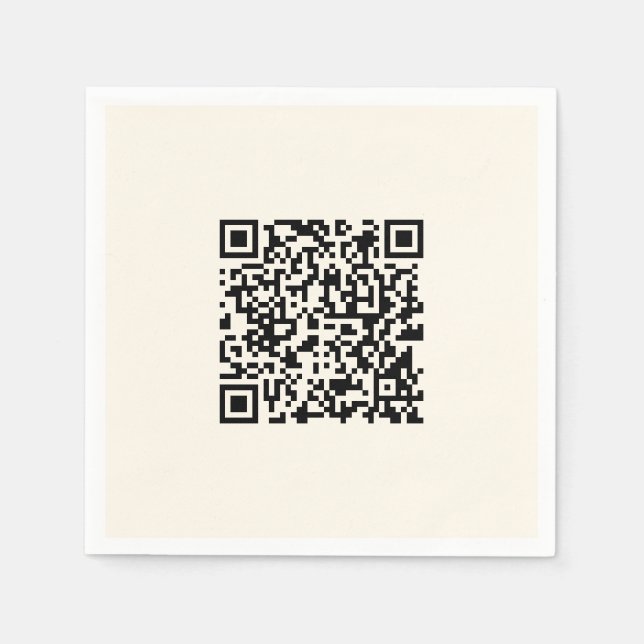 Servilleta De Papel Crear un código QR instantáneamente | Editable fue (Anverso)