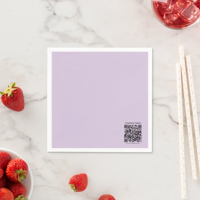 Servilleta De Papel Crear un código QR | Violeta Lavanda Pálido (In situ)