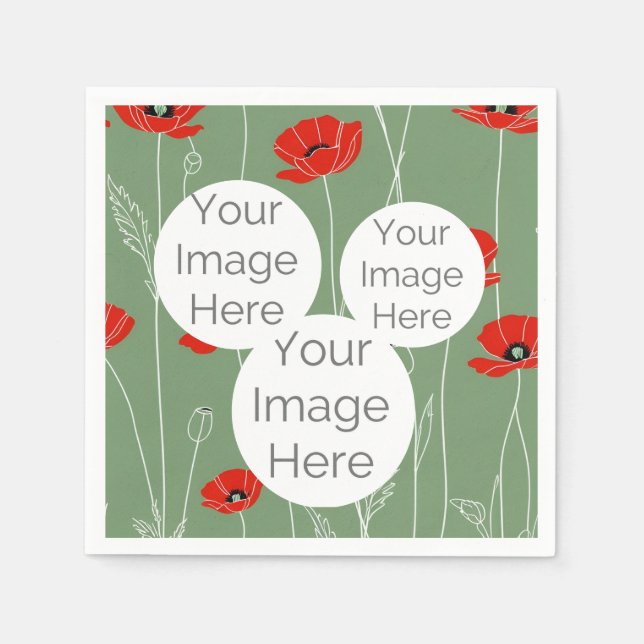 Servilleta De Papel crear una plantilla de texto de foto de papel prop (Anverso)