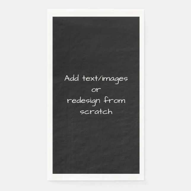 Servilleta De Papel Create Your Own Customized (Anverso)