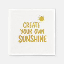 Servilleta De Papel Create your own sunshine quote on