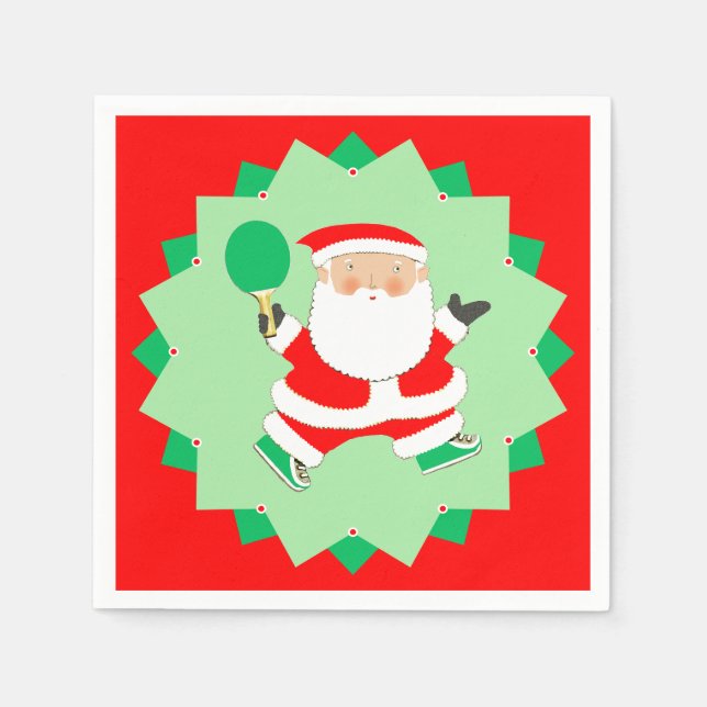 Servilleta De Papel Creativa fiesta de feriado de Navidades de Ping-Po (Anverso)