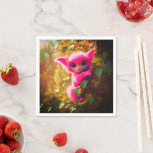Servilleta De Papel Creatividad rosa artística
