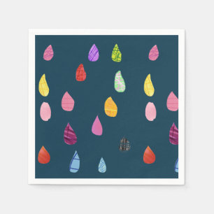 Servilleta De Papel Creativo colorido de Raindrop boho