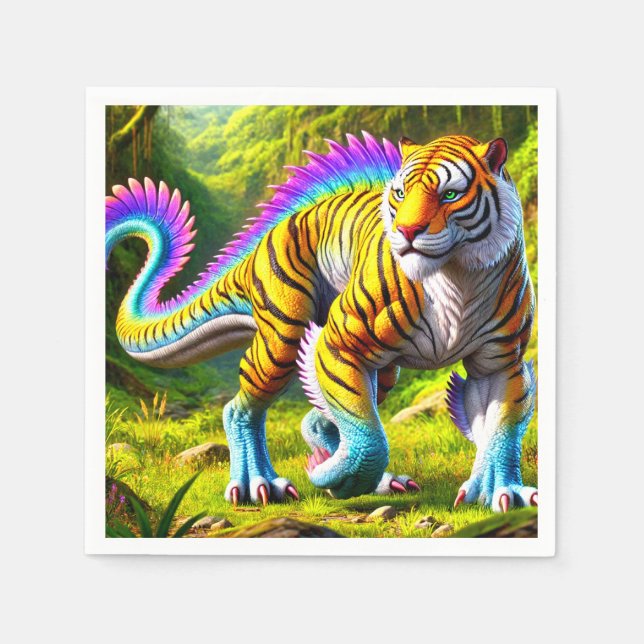 Servilleta De Papel Creatura de tigres (Anverso)