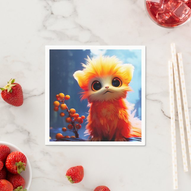 Servilleta De Papel Creatura naranja (In situ)