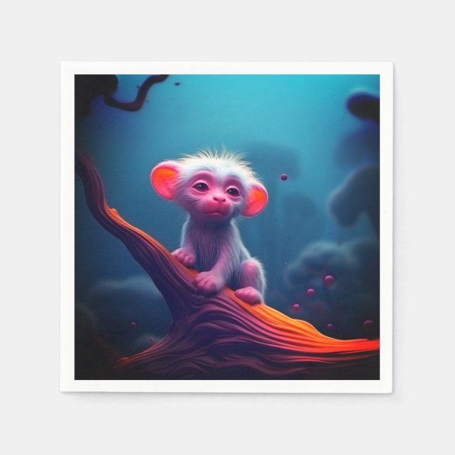 Servilleta De Papel Creatura somnolienta (Anverso)