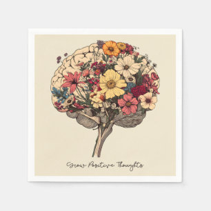 Servilleta De Papel Crece pensamientos positivos camiseta estilo flora