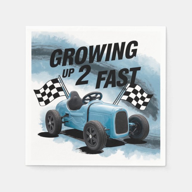 Servilleta De Papel Crecer 2 Fiesta de Cumpleaños Rápido (Anverso)