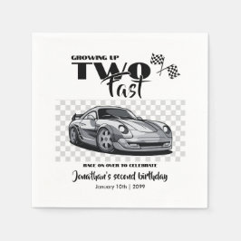 Servilleta De Papel Crecer hasta el 2° cumpleaños del coche de raza mo