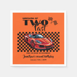 Servilleta De Papel Crecer hasta el 2° cumpleaños del coche deportivo 