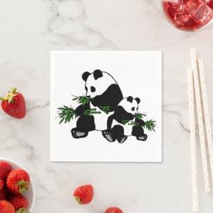 Servilleta De Papel Creciendo panda
