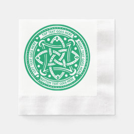 Servilleta De Papel Cree su propio Knot Celtic Shamrock Green Irish