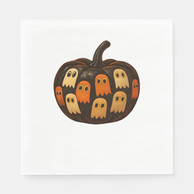 Servilleta De Papel Creeper Calabaza Fantasmas Halloween Regalo clásic (Anverso)