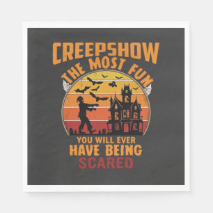 Servilleta De Papel Creepshow Halloween Zombie Casa Embrujada Atardece
