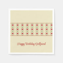 Crema con patrón rosa y verde