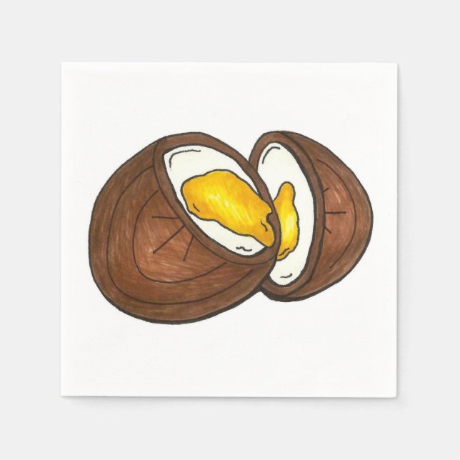 Servilleta De Papel Crema de chocolate huevo huevo crujiente dulce de  (Anverso)