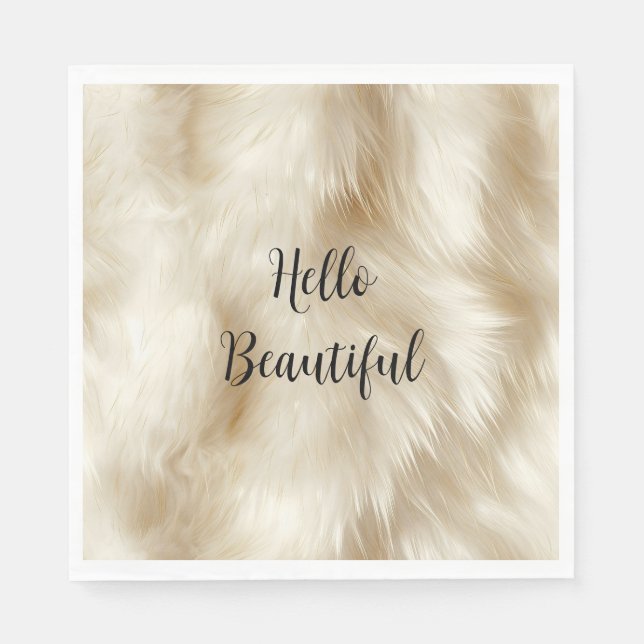 Servilleta De Papel Crema de harina blanca (Anverso)