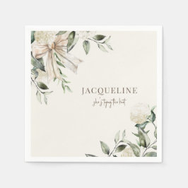 Servilleta De Papel Crema personalizada atando la ducha de nudos