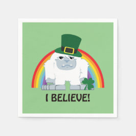 Servilleta De Papel ¡Creo! Leprechaun Yeti