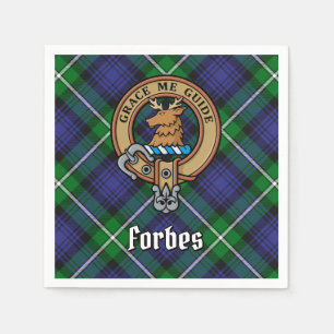 Servilleta De Papel Crest de Clan Forbes sobre tartán