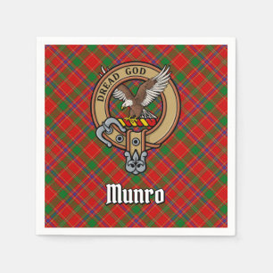 Servilleta De Papel Crest de Clan Munro sobre Tartán