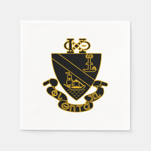 Servilleta De Papel Crest de Phi Chi Theta   Oro y Negro