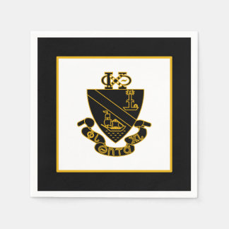 Servilleta De Papel Crest de Phi Chi Theta | Oro y Negro