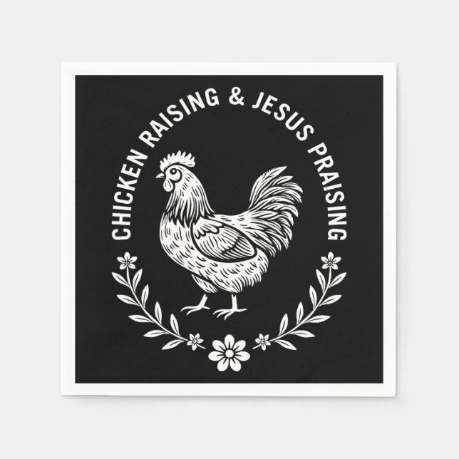 Servilleta De Papel Crianza de pollo y alabanzas a Jesús (Anverso)