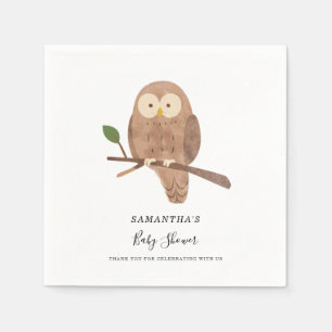 Servilleta De Papel Criaturas del bosque de madera Búho Cumpleaños de 
