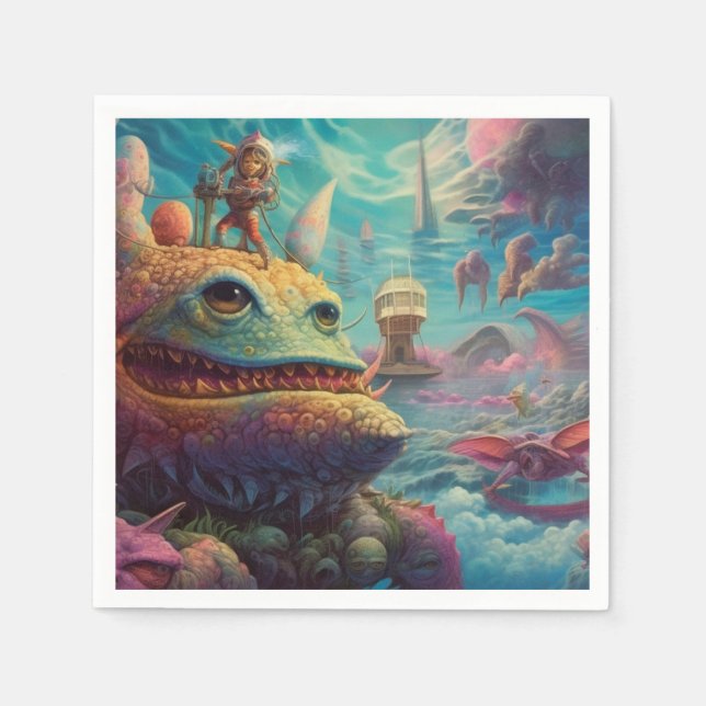 Servilleta De Papel Criaturas Trippy (Anverso)