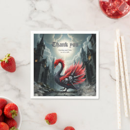 Servilleta De Papel Crimson Cathedral Swan