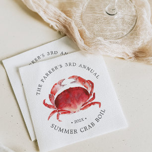 Servilleta De Papel Crimson Crab Acto de hervir cangrejo