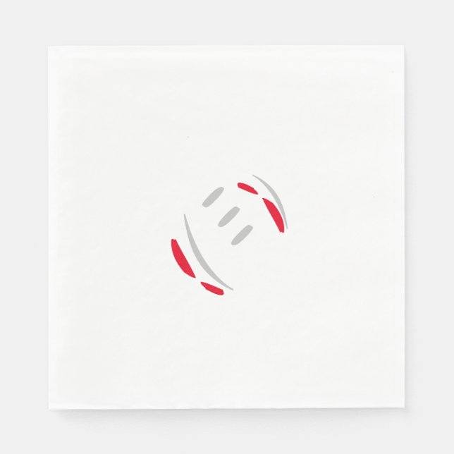 Servilleta De Papel Crimson de fútbol y servilletas de almuerzo gris (Anverso)