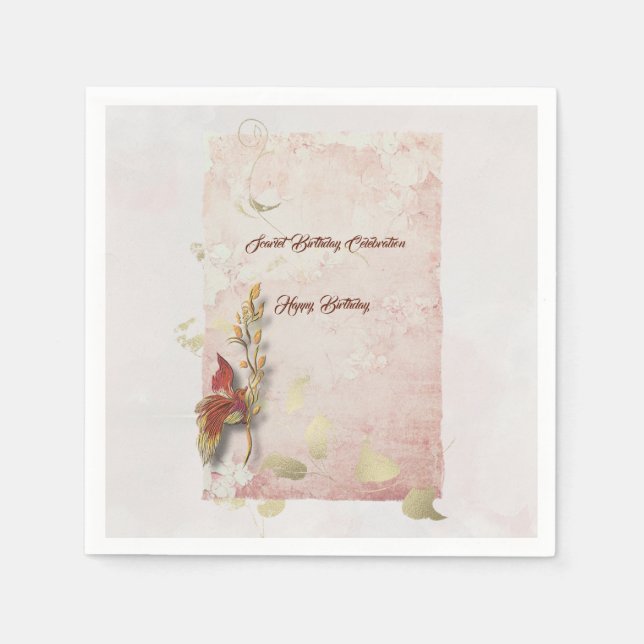 Servilleta De Papel Crimson susurra las toallas de papel de 40 años (Anverso)