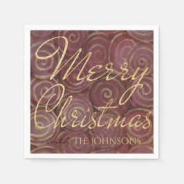 Servilleta De Papel Crimson y oro navidades