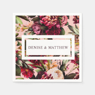 Servilleta De Papel Crisantemo romántico en rosa gossamer