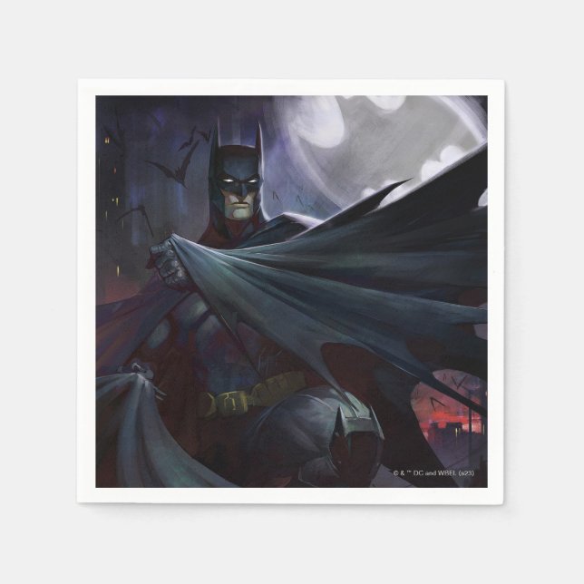 Servilleta De Papel Crisis infinita Ilustracion Batman (Anverso)