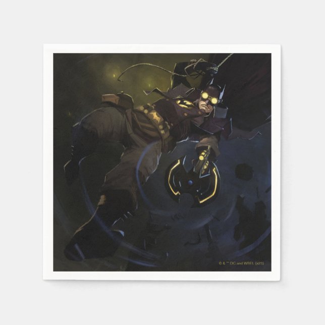 Servilleta De Papel Crisis infinita Ilustracion de Gaslight Batman (Anverso)