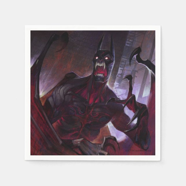 Servilleta De Papel Crisis infinita Vampire Batman Ilustracion (Anverso)