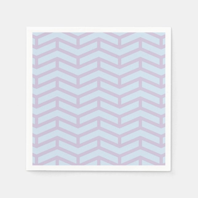 Servilleta De Papel Crisp Sharp Flechas opuestas Chevron Polvo Pastele (Anverso)