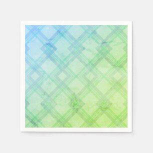 Servilleta De Papel Crisscrossed Happy Green & blue, Cheques amarillos