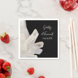 Servilleta De Papel Cristales blancos en Boda blanco