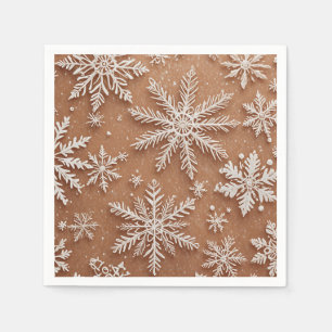 Servilleta De Papel Cristales Invernales Dorados