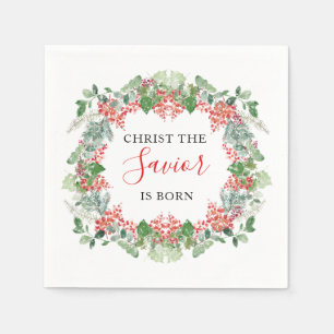 Servilleta De Papel Cristo cristiano el salvador es Navidades nativos