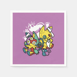 Servilleta De Papel Críticos gatos de Halloween: arte fascinante